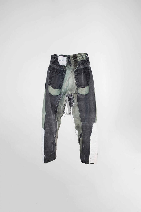 Leather Patched Boyfriend Jeans - NELLY JOHANSSON